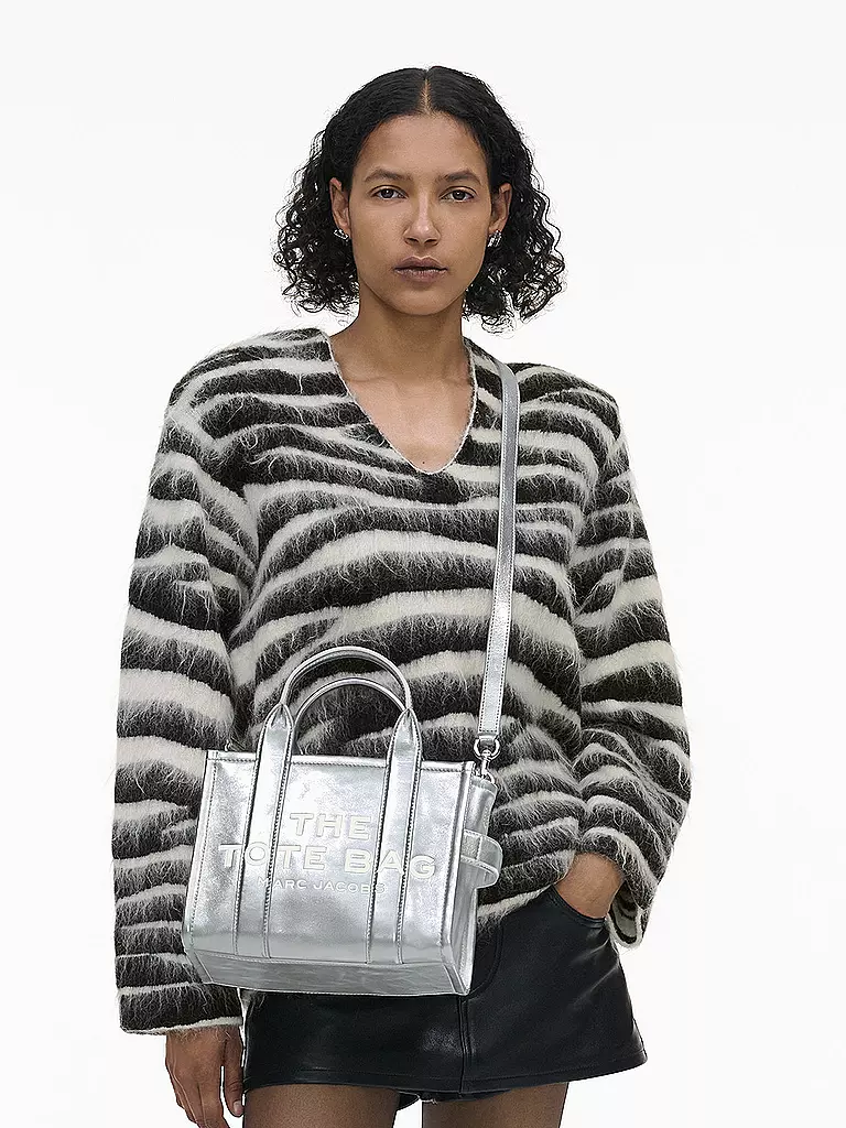 MARC JACOBS | Bolso de cuero - Tote Bag THE SMALL TOTE LEATHER | Plata