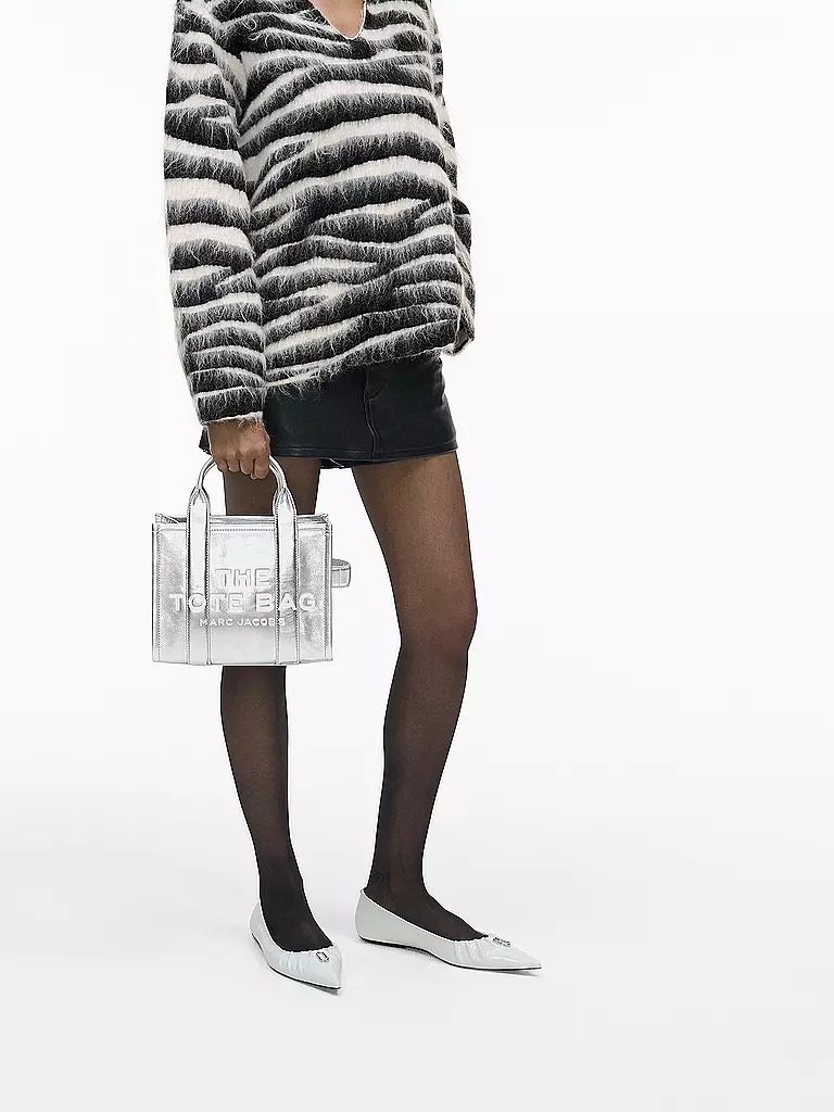MARC JACOBS | Bolso de cuero - Tote Bag THE SMALL TOTE LEATHER | Plata