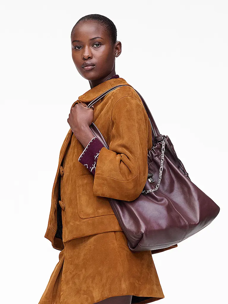 MARC JACOBS | Ledertasche -  Shopper THE TOTE | Rojo oscuro