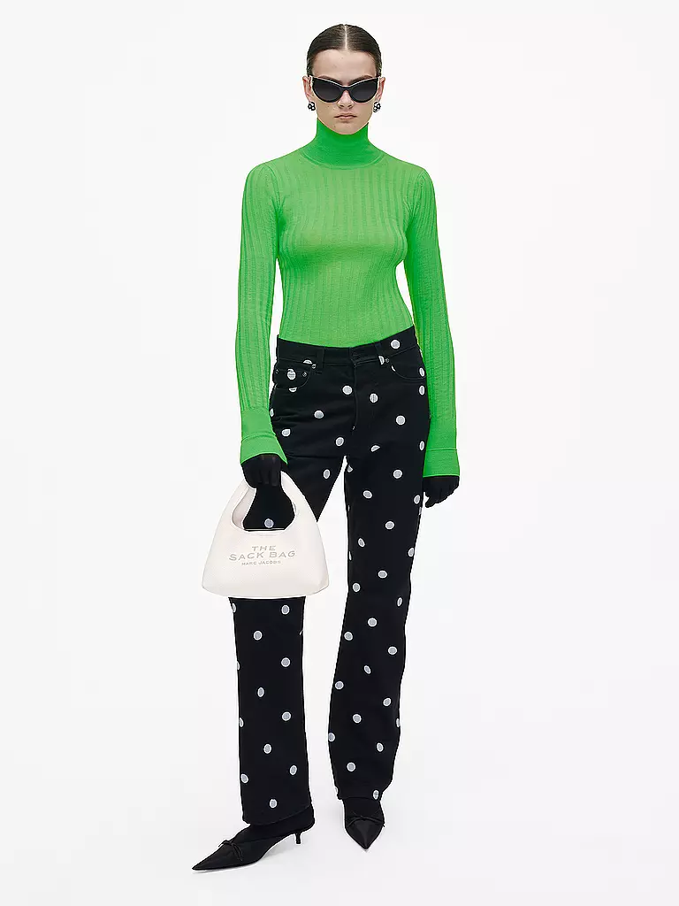 MARC JACOBS | Ledertasche - Henkeltasche THE MINI SACK  | Blanco