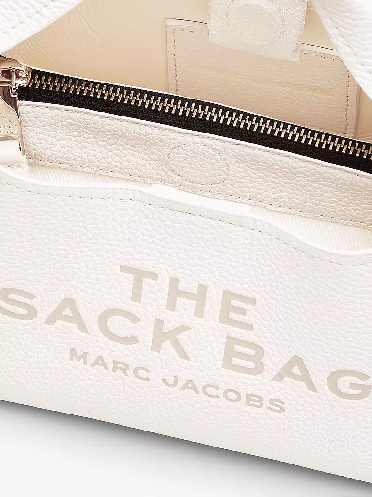 MARC JACOBS | Ledertasche - Henkeltasche THE MINI SACK  | Blanco