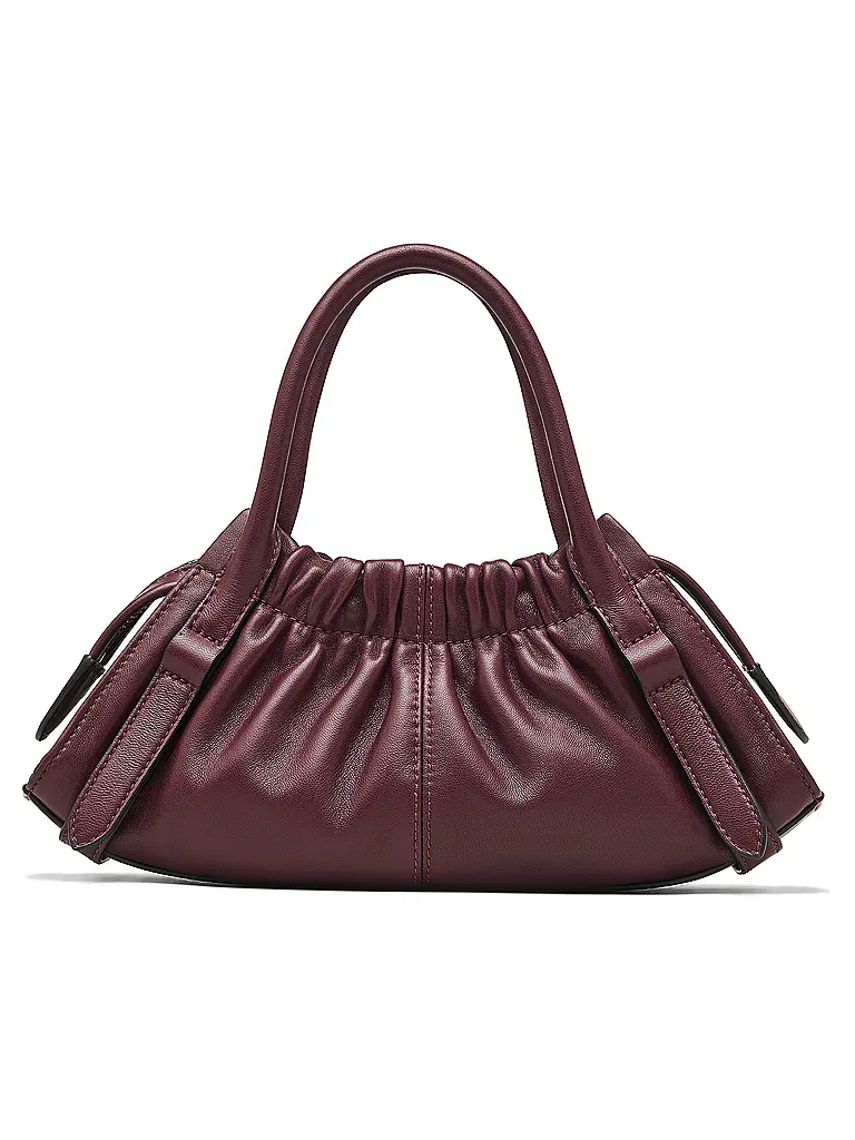 MARC JACOBS | Ledertasche - Mini Bag THE SMALL SATCHEL | Rojo oscuro