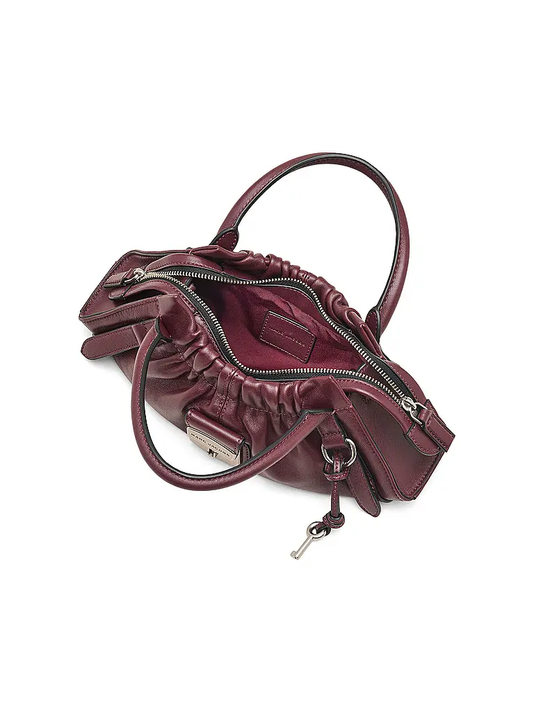 MARC JACOBS | Ledertasche - Mini Bag THE SMALL SATCHEL | Rojo oscuro
