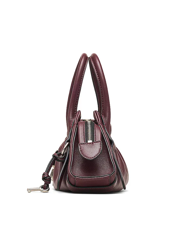 MARC JACOBS | Ledertasche - Mini Bag THE SMALL SATCHEL | Rojo oscuro
