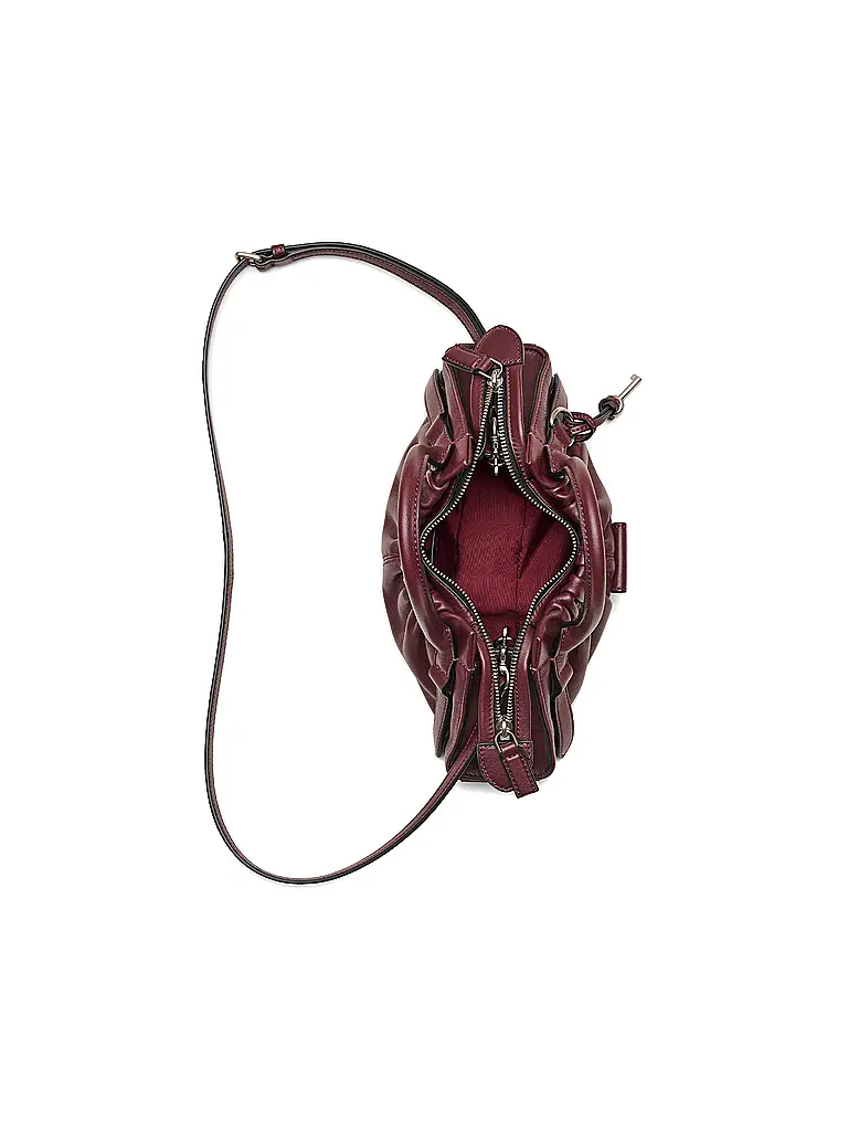 MARC JACOBS | Ledertasche - Mini Bag THE SMALL SATCHEL | Rojo oscuro