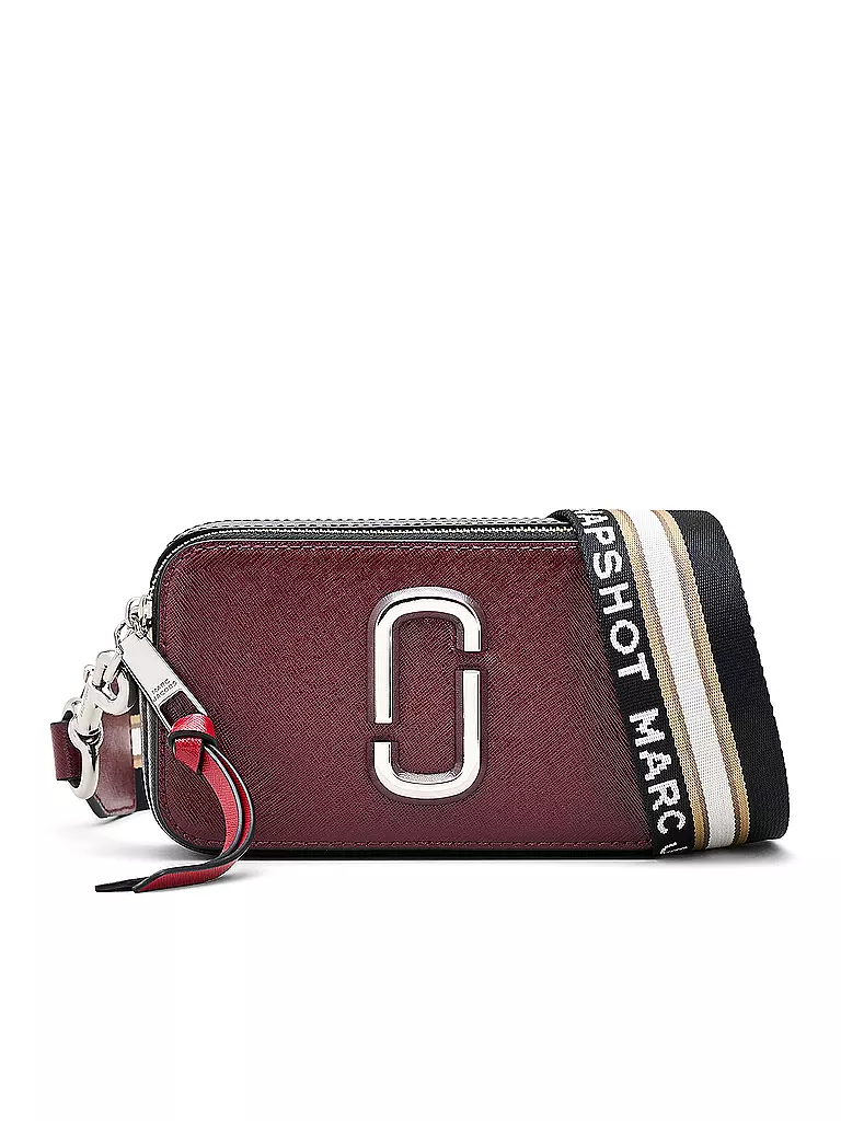 MARC JACOBS | Ledertasche - Mini Bag THE SNAPSHOT  | Rojo oscuro