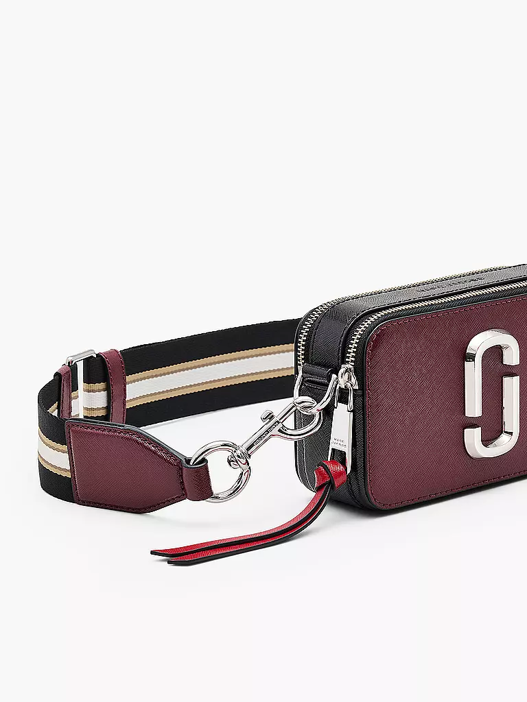 MARC JACOBS | Ledertasche - Mini Bag THE SNAPSHOT  | Rojo oscuro