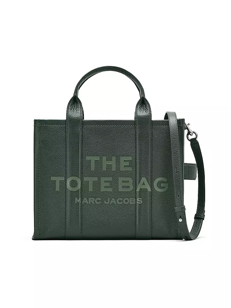 MARC JACOBS | Ledertasche - Tote Bag THE MEDIUM TOTE LEATHER | Verde oscuro
