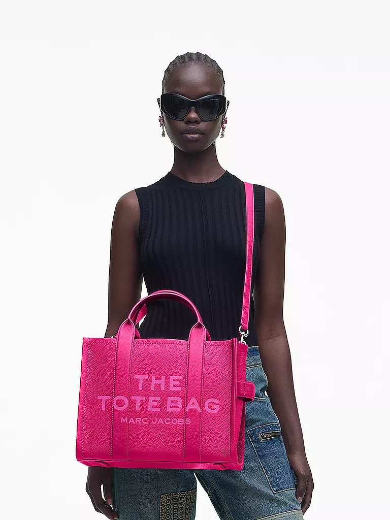 MARC JACOBS | Ledertasche - Tote Bag THE MEDIUM TOTE LEATHER | Fucsia