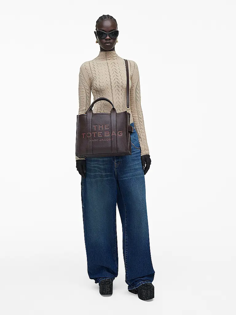 MARC JACOBS | Ledertasche - Tote Bag THE MEDIUM TOTE LEATHER | Marrón