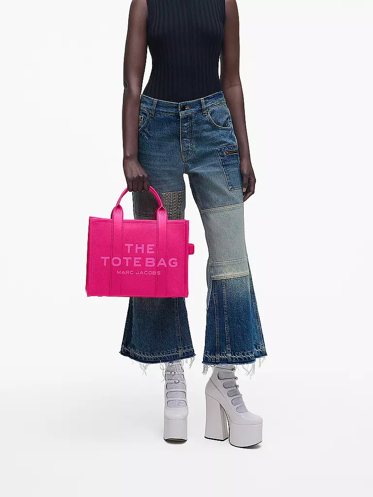 MARC JACOBS | Ledertasche - Tote Bag THE MEDIUM TOTE LEATHER | Fucsia
