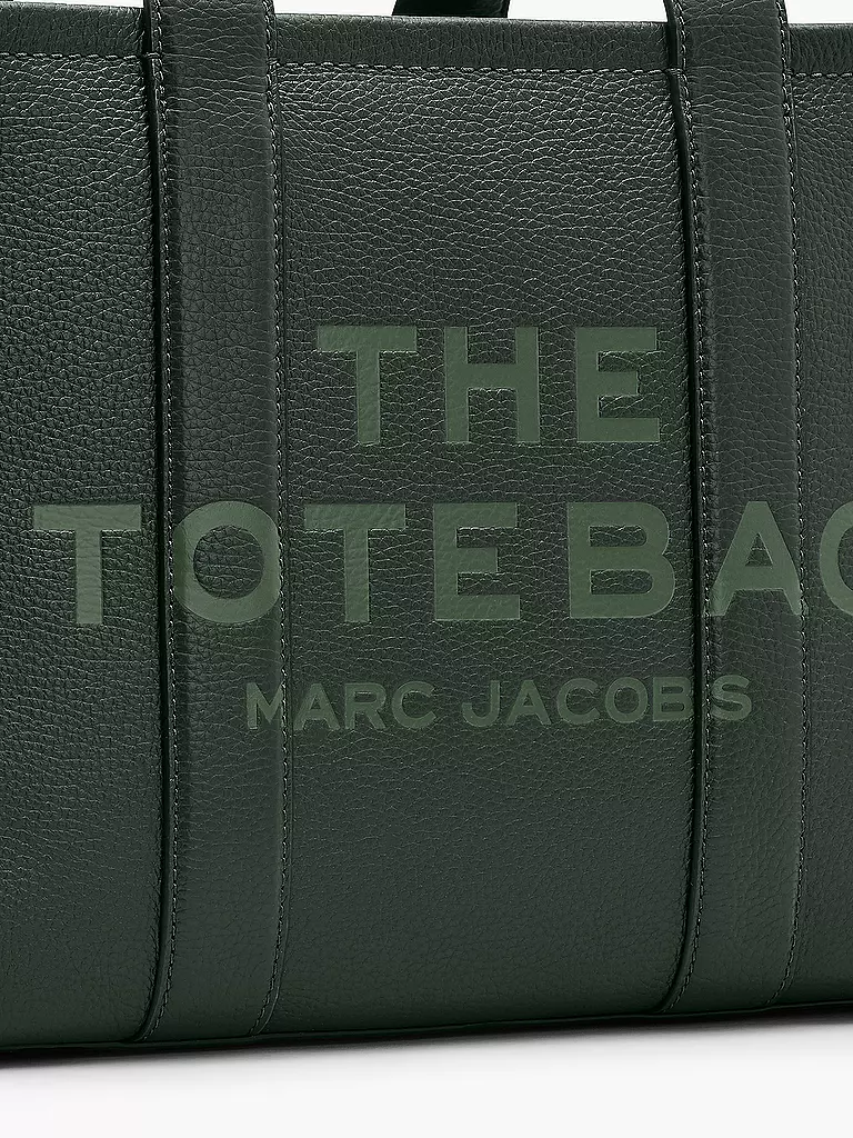 MARC JACOBS | Ledertasche - Tote Bag THE MEDIUM TOTE LEATHER | Verde oscuro