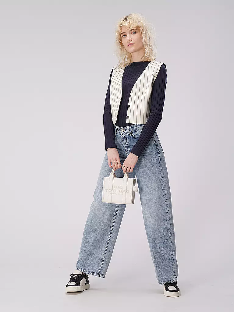 MARC JACOBS | Ledertasche - Tote Bag THE MINI TOTE | Blanco