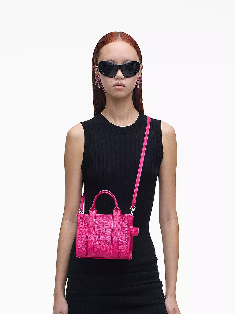 MARC JACOBS | Ledertasche - Tote Bag THE MINI TOTE | Fucsia