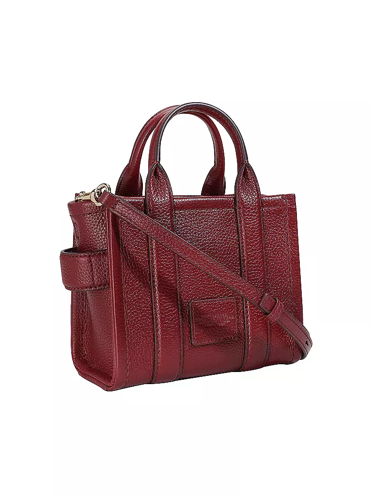MARC JACOBS | Ledertasche - Tote Bag THE MINI TOTE | Rojo oscuro