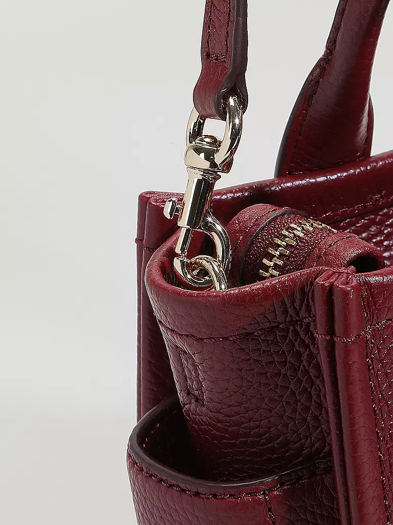 MARC JACOBS | Ledertasche - Tote Bag THE MINI TOTE | Rojo oscuro