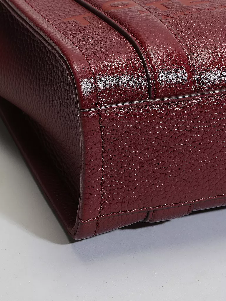 MARC JACOBS | Ledertasche - Tote Bag THE MINI TOTE | Rojo oscuro