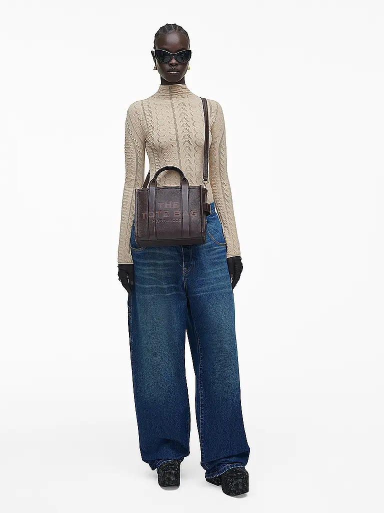 MARC JACOBS | Ledertasche - Tote Bag THE SMALL TOTE LEATHER | Marrón