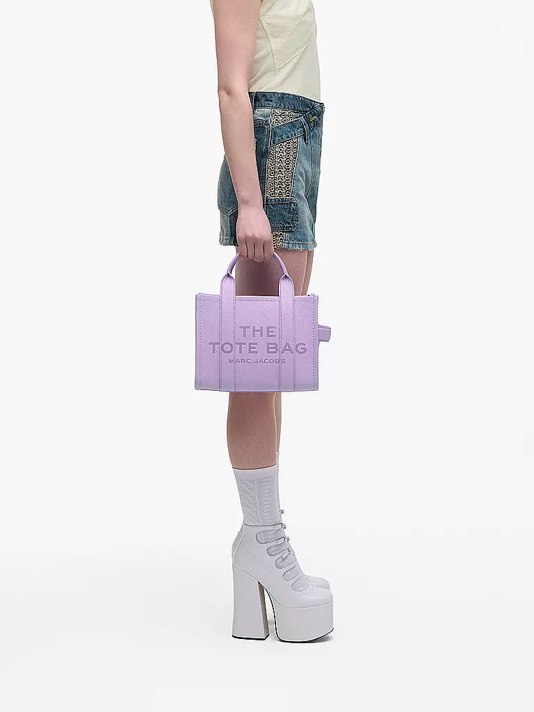 MARC JACOBS | Ledertasche - Tote Bag THE SMALL TOTE LEATHER | Lila