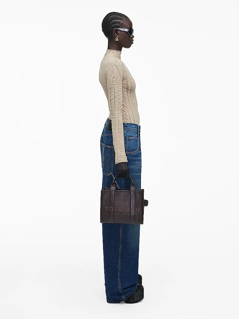 MARC JACOBS | Ledertasche - Tote Bag THE SMALL TOTE LEATHER | Marrón