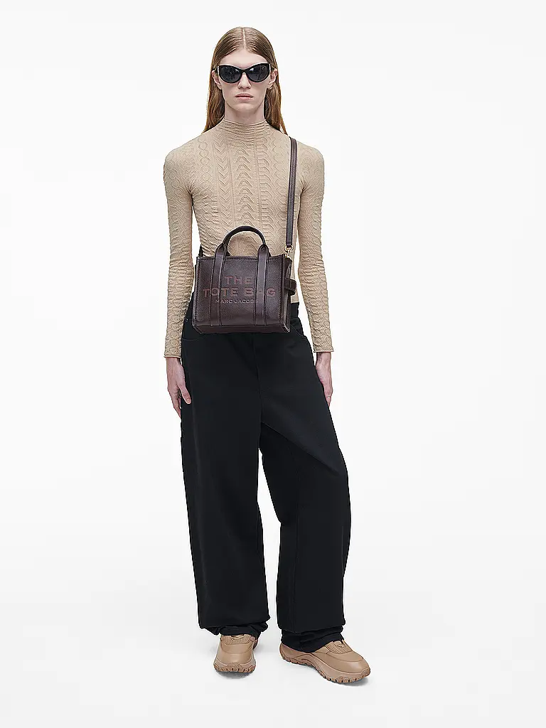 MARC JACOBS | Ledertasche - Tote Bag THE SMALL TOTE LEATHER | Marrón