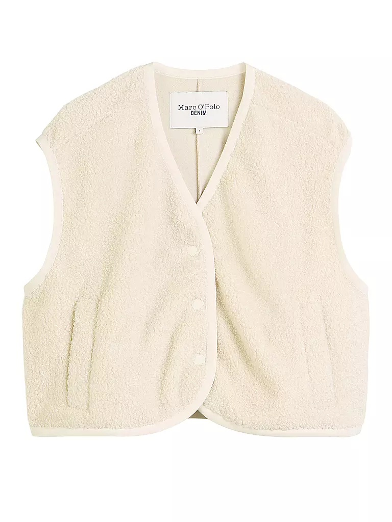 MARC O'POLO DENIM | Chaleco con aspecto de piel | Crema