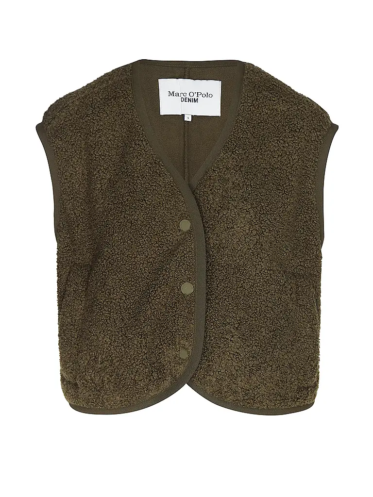 MARC O'POLO DENIM | Chaleco con aspecto de piel | Oliva