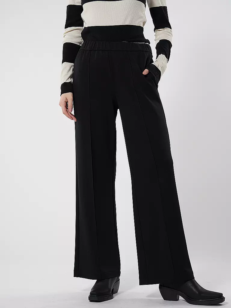 MARC O'POLO DENIM | Hose Wide Leg | Negro