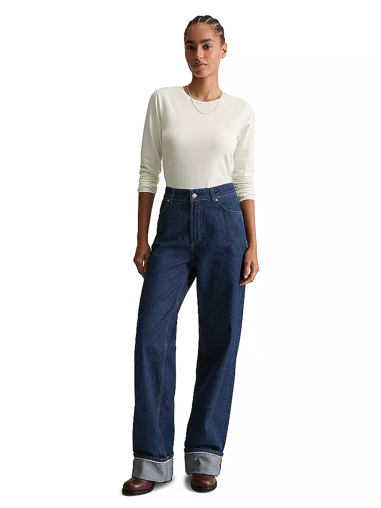 MARC O'POLO DENIM | Jeans de pierna ancha | Azul oscuro