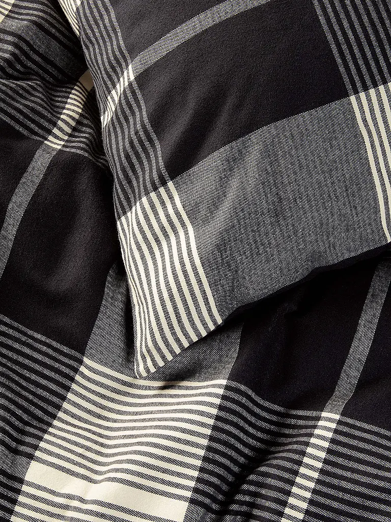 MARC O'POLO HOME | Ropa de cama de franela ALVAR 70x90cm/140x200cm New Black | Negro