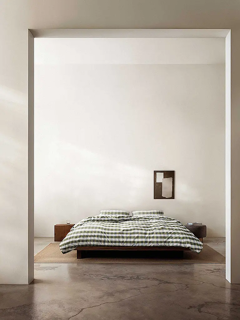 MARC O'POLO HOME | Ropa de cama de franela OLLE 70x90cm/140x200cm Azul Denim | Azul