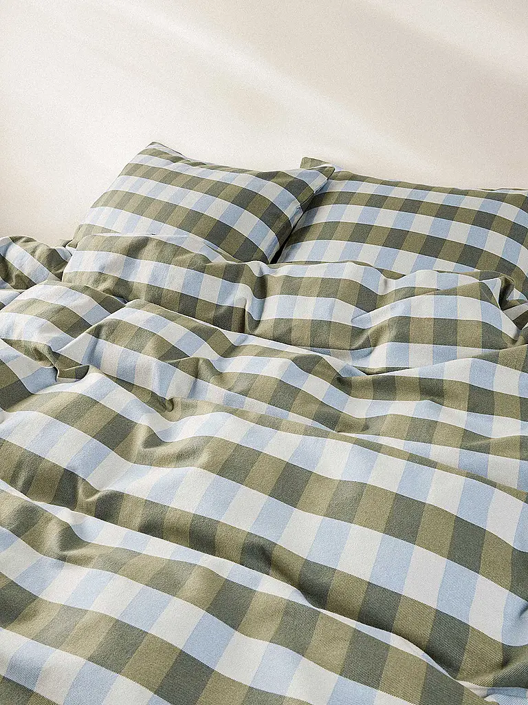 MARC O'POLO HOME | Ropa de cama de franela OLLE 70x90cm/140x200cm Azul Denim | Azul