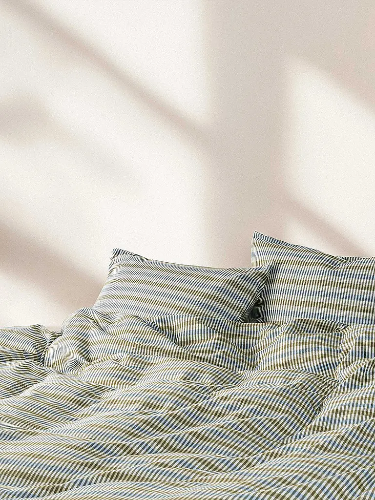 MARC O'POLO HOME | Ropa de cama de franela OLLE 70x90cm/140x200cm Azul Denim | Azul