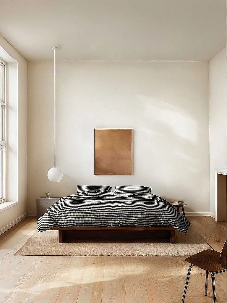 MARC O'POLO HOME | Ropa de cama de franela OLLE 70x90cm/140x200cm New Black | Negro