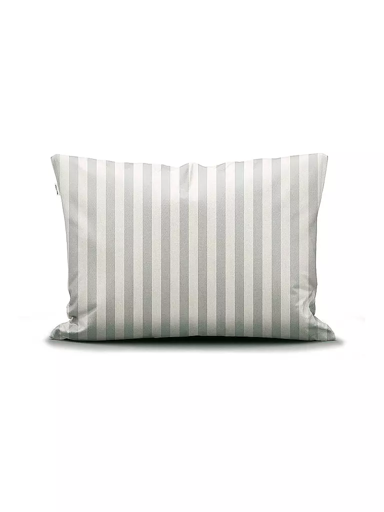 MARC O'POLO HOME | Ropa de cama de satén CLASSIC STRIPE 70x90cm/140x200cm Silver | Gris claro