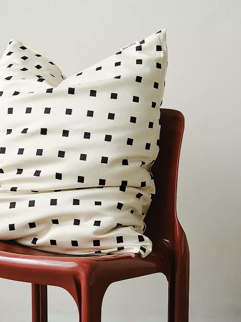 MARC O'POLO HOME | Ropa de cama de satén HARPA 70x90cm/140x200cm Black | 