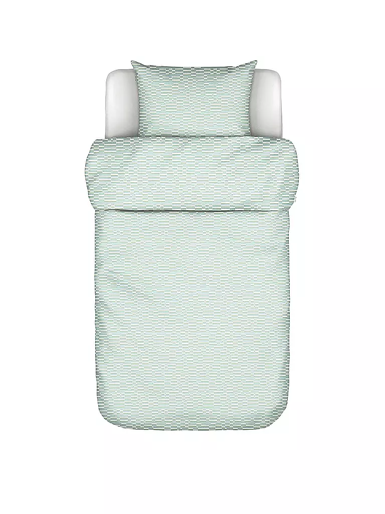 MARC O'POLO HOME | Ropa de cama de satén HARPA 70x90cm/140x200cm Blue Haza | Menta