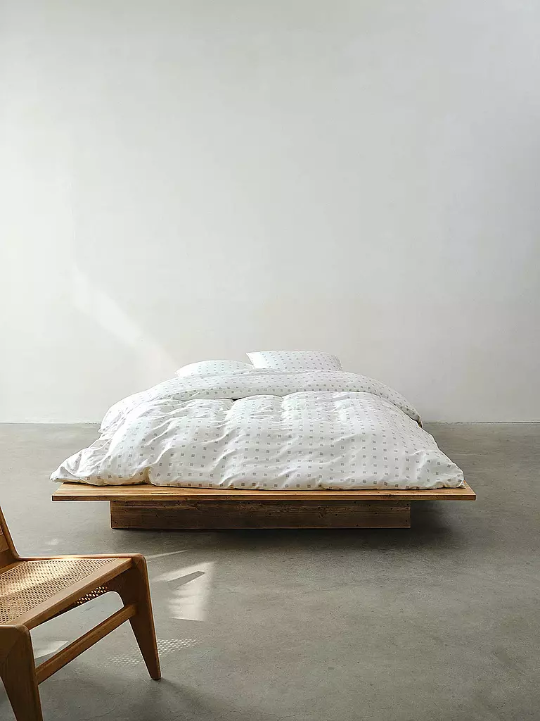 MARC O'POLO HOME | Ropa de cama de satén HARPA 70x90cm/140x200cm Grey Mist | Gris claro