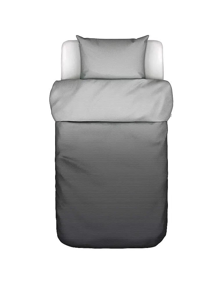 MARC O'POLO HOME | Ropa de cama de satén JORN 70x90cm/140x200cm Antracita | Gris