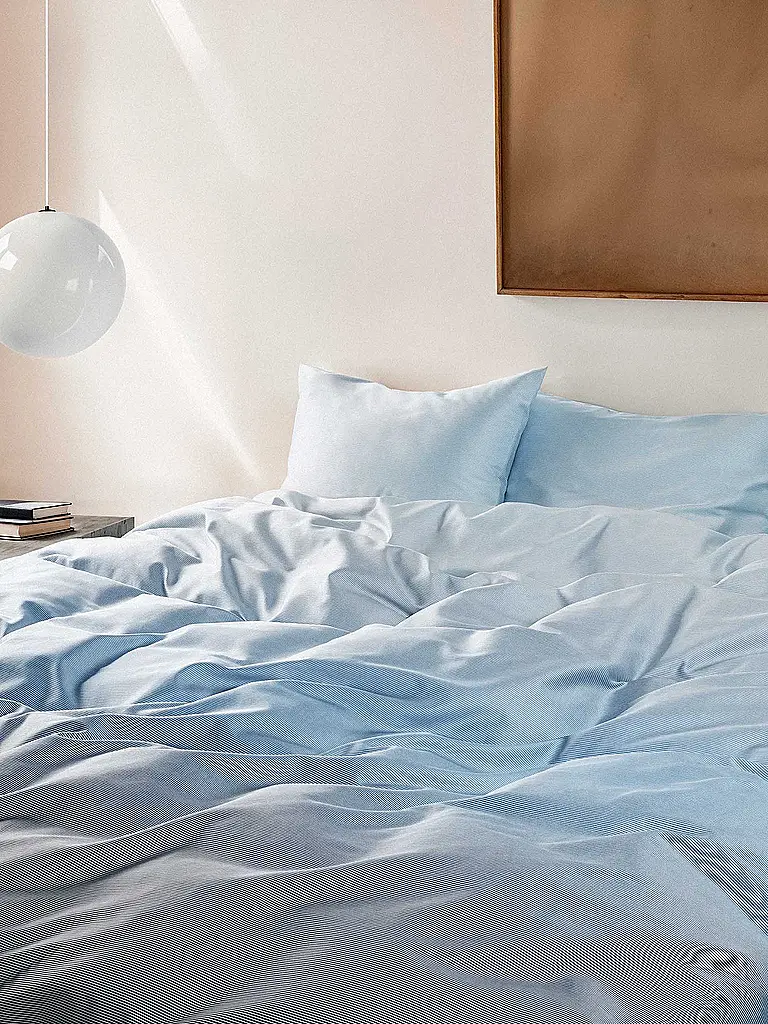 MARC O'POLO HOME | Ropa de cama de satén JORN 70x90cm/140x200cm Azul Calma | Azul