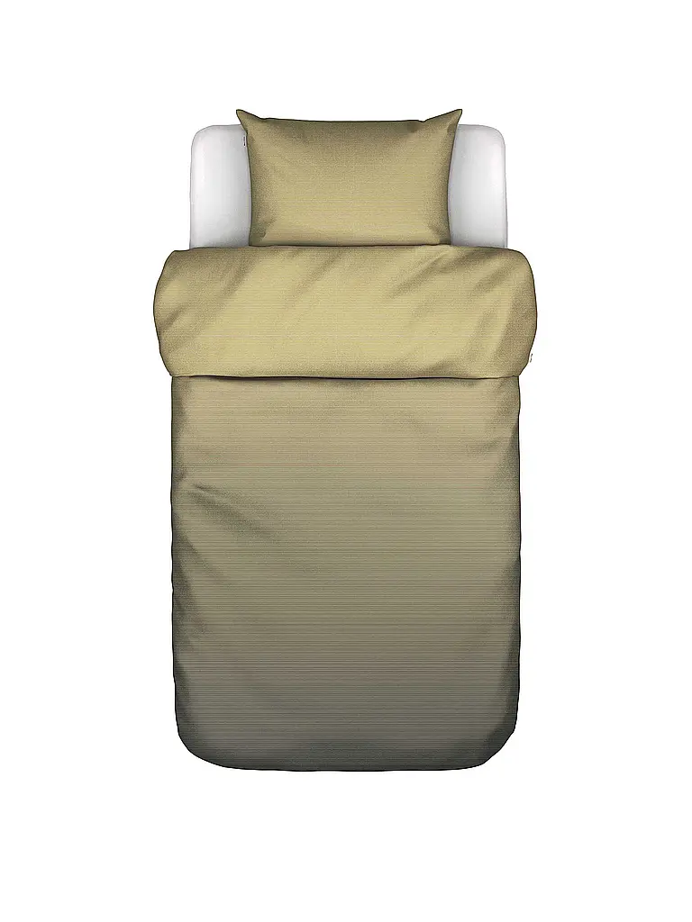 MARC O'POLO HOME | Ropa de cama de satén JORN 70x90cm/140x200cm Deep Pea | Amarillo