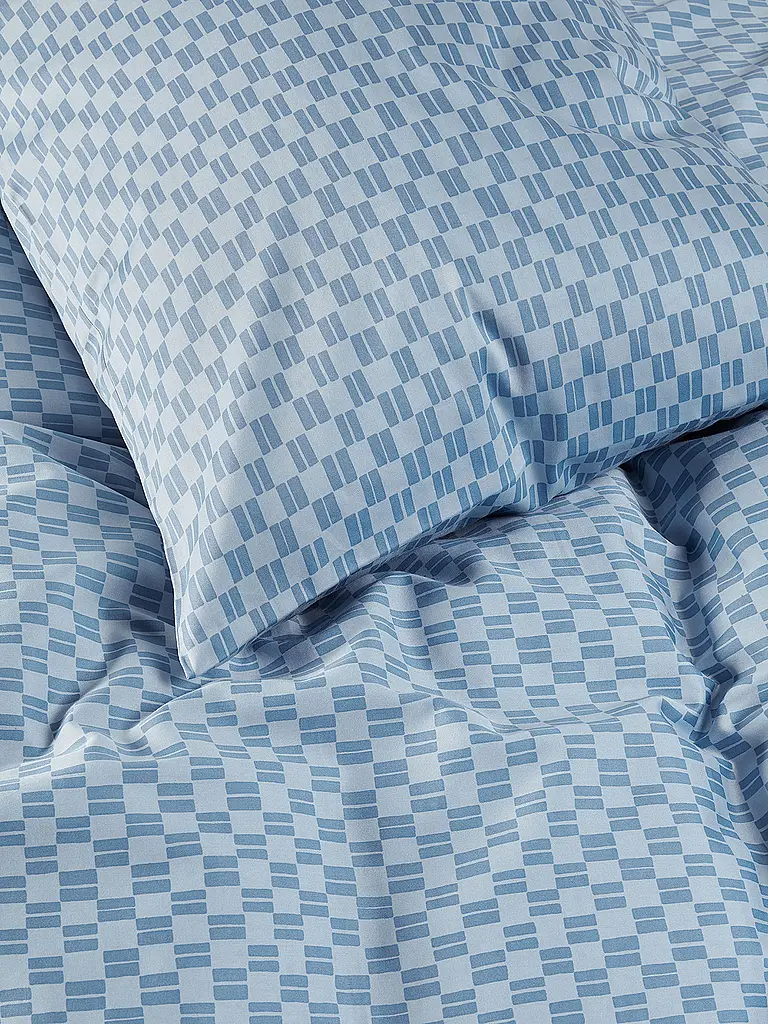 MARC O'POLO HOME | Ropa de cama de satén SVEA 70x90cm/140x200cm Azul Calma | Azul