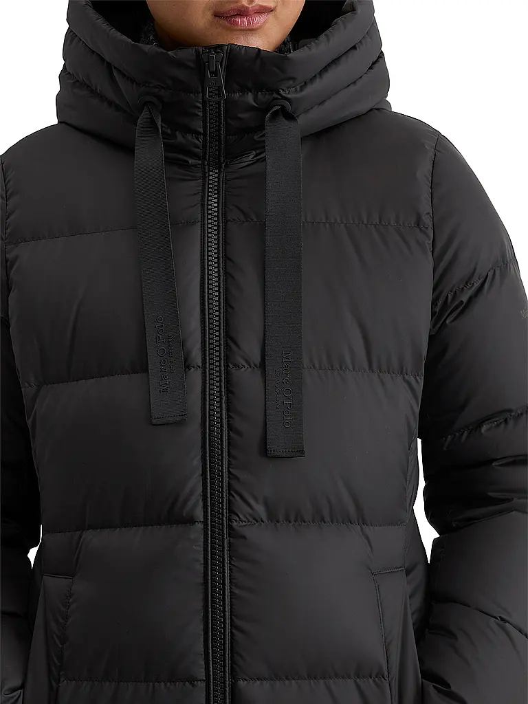 MARC O'POLO | Abrigo acolchado de plumón | Negro