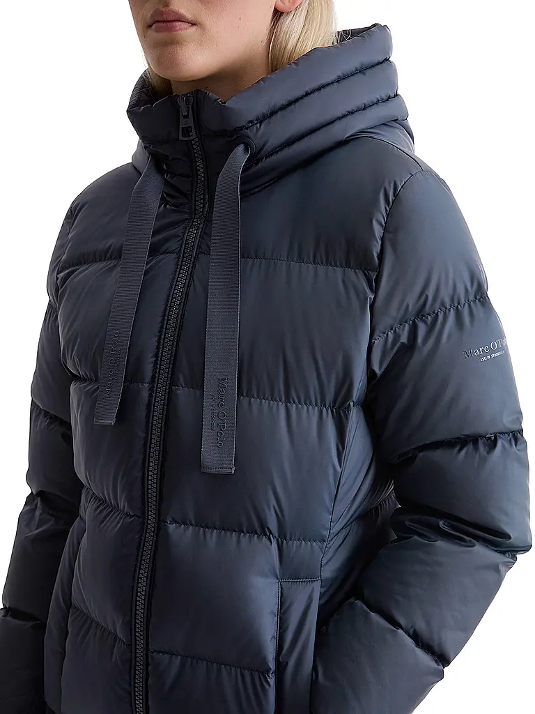 MARC O'POLO | Abrigo acolchado de plumón | Azul oscuro