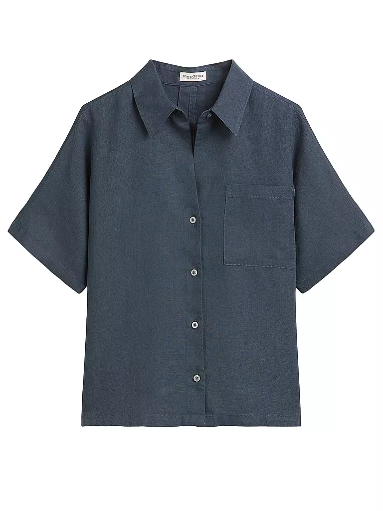 MARC O'POLO | Blusa de lino | Azul oscuro