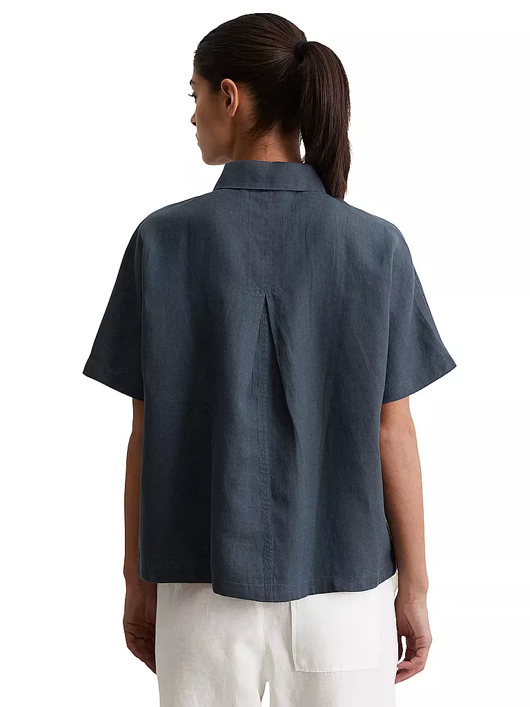 MARC O'POLO | Blusa de lino | Azul oscuro
