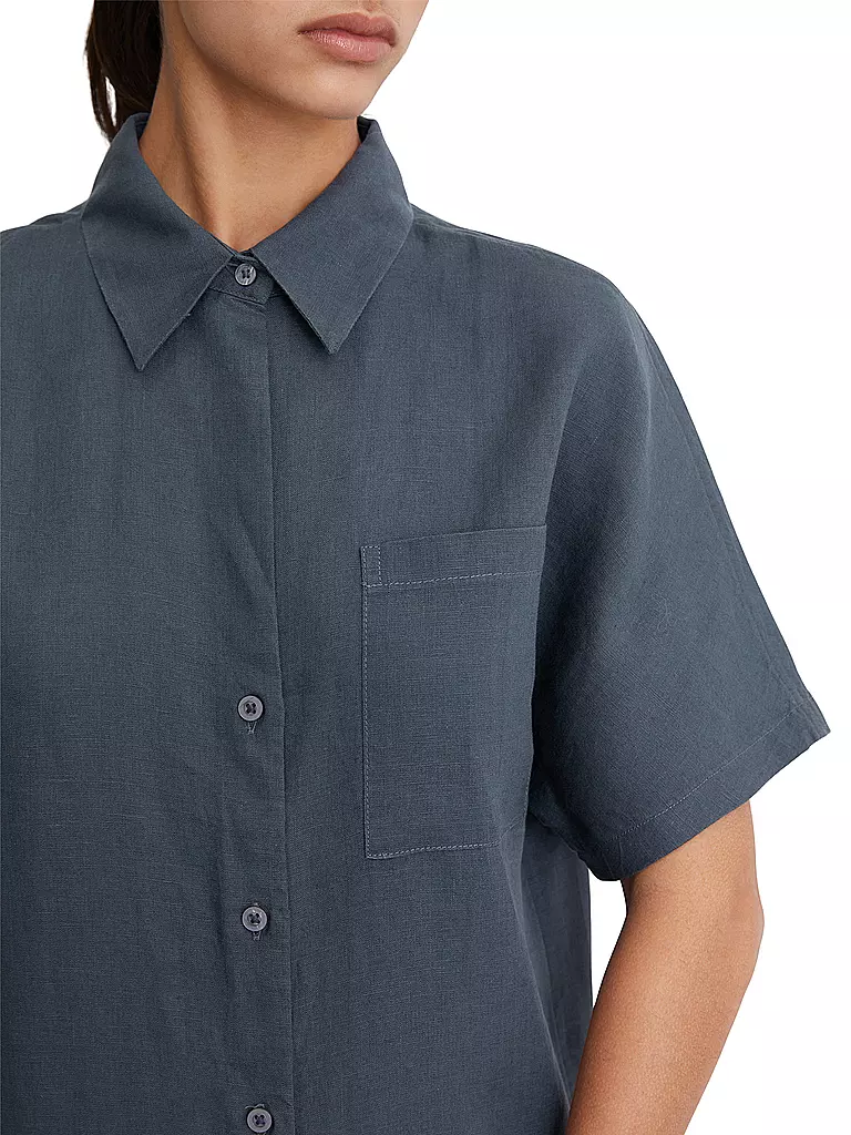 MARC O'POLO | Blusa de lino | Azul oscuro