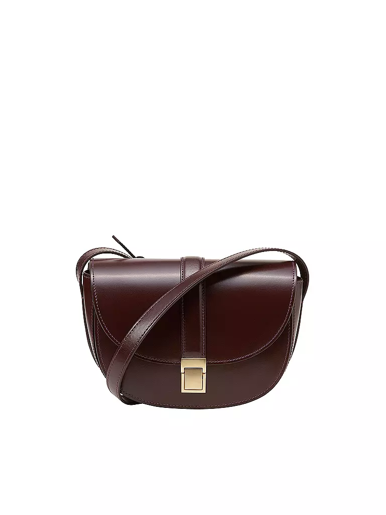MARC O'POLO | Bolso de cuero - Bolso bandolera pequeño | Rojo oscuro
