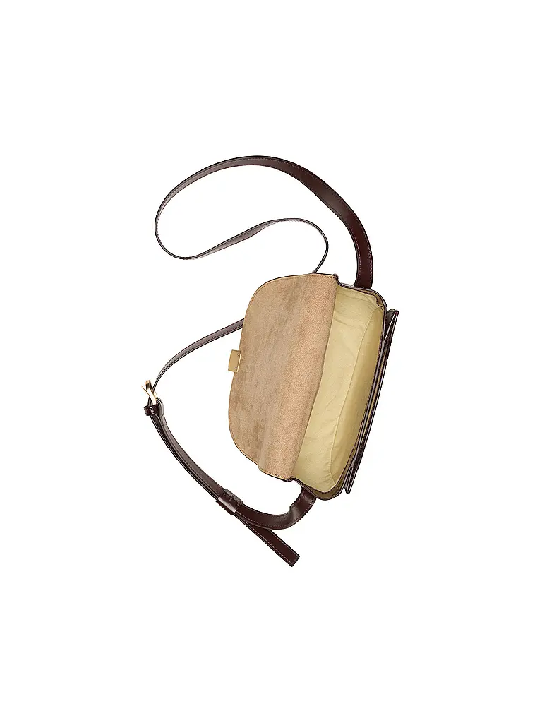 MARC O'POLO | Bolso de cuero - Bolso bandolera pequeño | Rojo oscuro