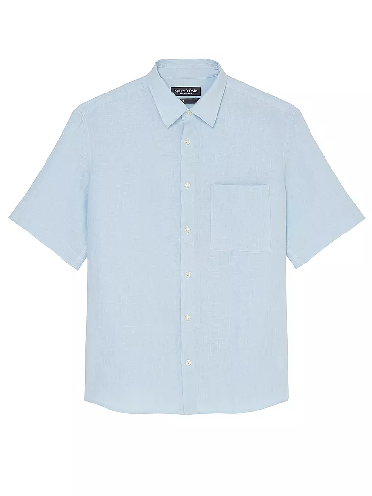 MARC O'POLO | Camisa de lino corte regular | Azul